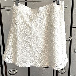 Cynthia Steffe White Lace Skirt